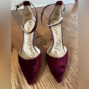 Sam Edelman Burgundy Red Suede Heels